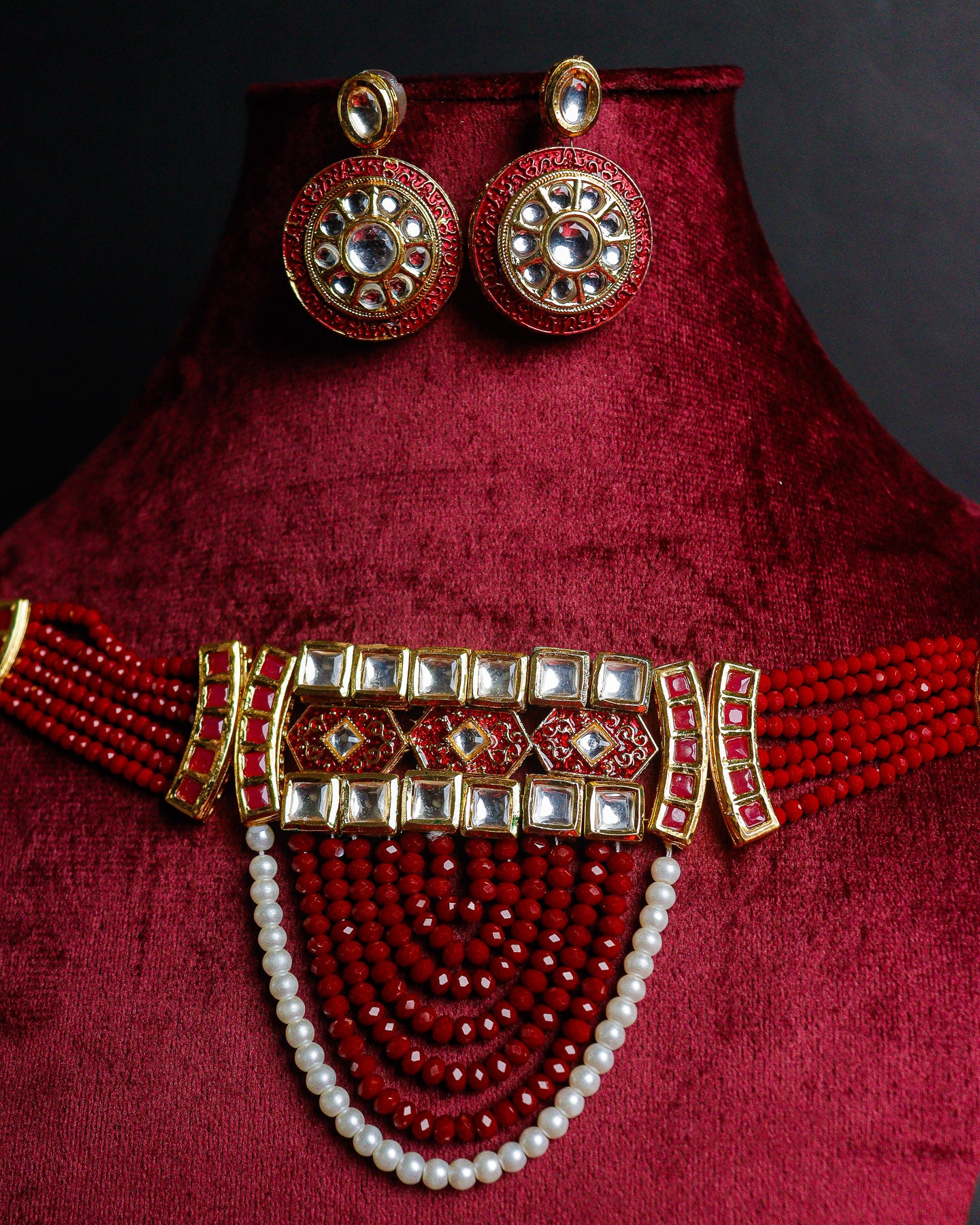 Royal Red Pearl Set